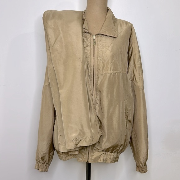 FUDA International⭐️ Vintage Silk Tracksuit Beige/Gold Pants & Jacket Set AS-IS - Picture 2 of 16